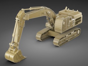 excavator cat 345 dl Modello 3D