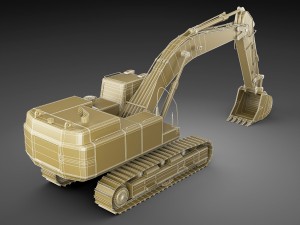 excavator cat 345 dl Modello 3D