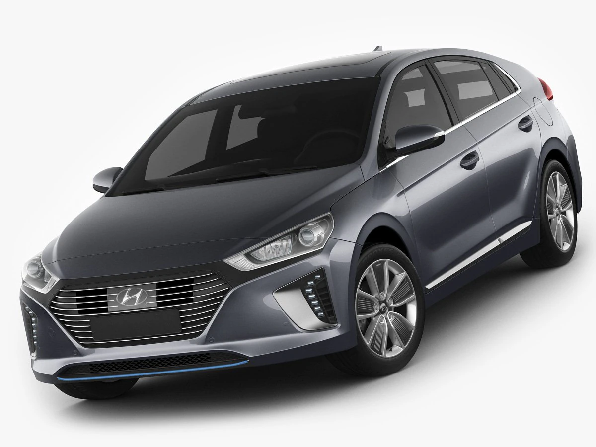 hyundai ioniq hybrid 2017 3D Model .c4d .max .obj .3ds .fbx .stl .blend 