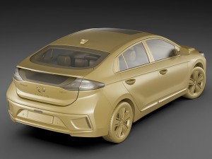 hyundai ioniq hybrid 2017 3D 모델