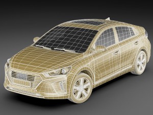 hyundai ioniq hybrid 2017 3D 모델