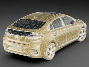 hyundai ioniq hybrid 2017 3D 모델