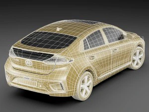 hyundai ioniq hybrid 2017 3D Model
