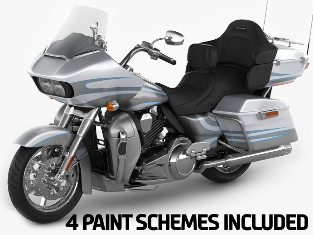 harley davidson cvo road glide ultra 2016 3D Model in Motorcycle 3DExport