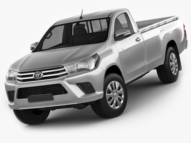 toyota hilux regular cab 2016 Modelo 3D .c4d .max .obj .3ds .fbx .stl .blend 