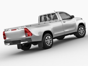 toyota hilux regular cab 2016 Modelo 3D