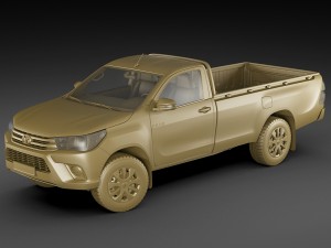 toyota hilux regular cab 2016 Modelo 3D