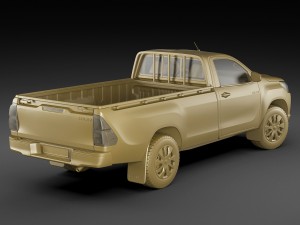 toyota hilux regular cab 2016 Modelo 3D