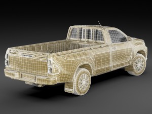 toyota hilux regular cab 2016 Modelo 3D