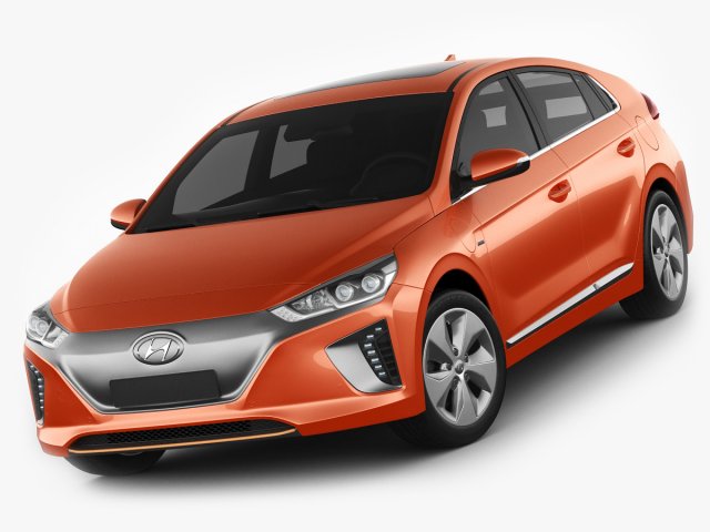 hyundai ioniq electric 2017 Model 3D .c4d .max .obj .3ds .fbx .stl .blend