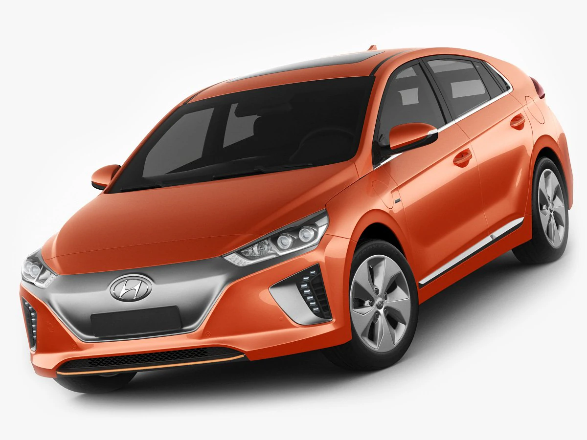 hyundai ioniq electric 2017 3D Model .c4d .max .obj .3ds .fbx .stl .blend 