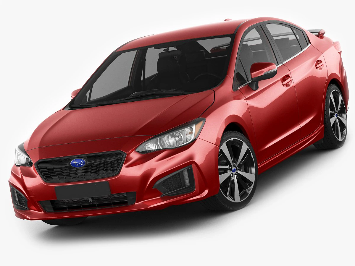 subaru impreza 2017 3D Model .c4d .max .obj .3ds .fbx .stl .blend