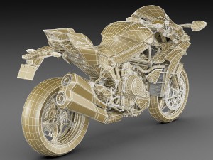 kawasaki ninja h2 3D Model