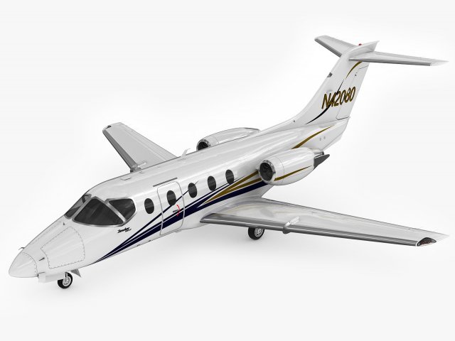 hawker 400xp 3D Model .c4d .max .obj .3ds .fbx .stl .blend 