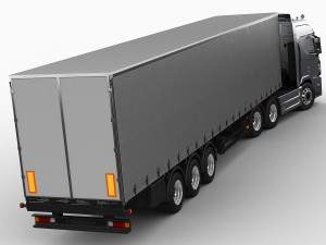 hyundai xcient with trailer Modelo 3D