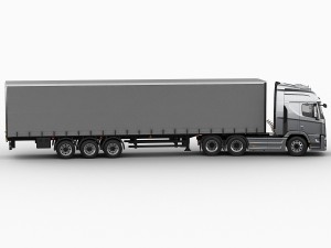 hyundai xcient with trailer Modelo 3D