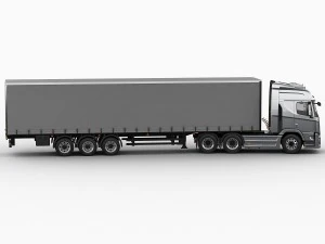 hyundai xcient with trailer 3D Model