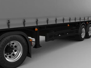 hyundai xcient with trailer 3D Model