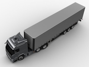 hyundai xcient with trailer Modelo 3D