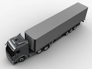 hyundai xcient with trailer 3D Model