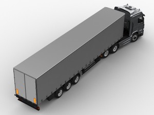 hyundai xcient with trailer Modelo 3D