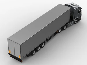 hyundai xcient with trailer 3D Model
