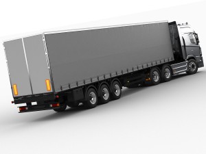 hyundai xcient with trailer Modelo 3D
