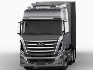hyundai xcient with trailer Modelo 3D