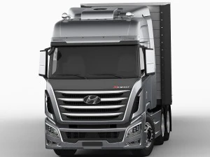 hyundai xcient with trailer 3D Model
