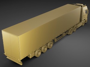 hyundai xcient with trailer Modelo 3D