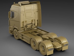 hyundai xcient with trailer Modelo 3D