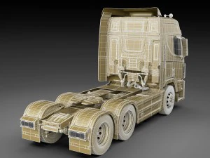 hyundai xcient with trailer 3D Model