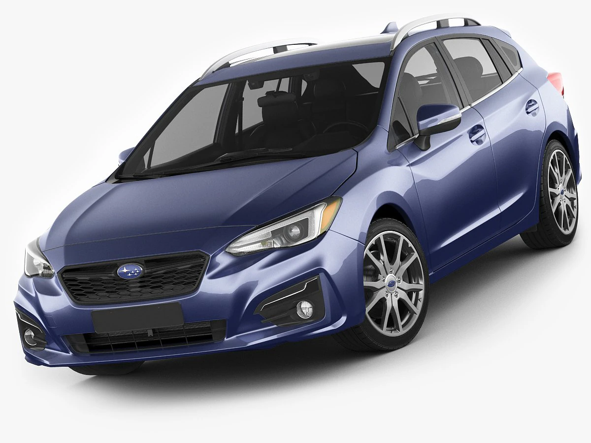 subaru impreza 5-door 2017 3D Model .c4d .max .obj .3ds .fbx .stl .blend