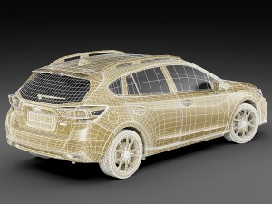 subaru impreza 5-door 2017 3D-Modell