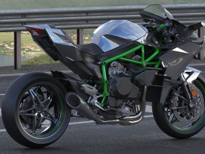 kawasaki ninja h2r 3Dモデル