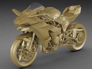 kawasaki ninja h2r 3Dモデル