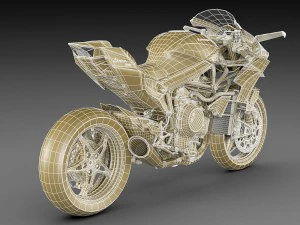 kawasaki ninja h2r 3D Model