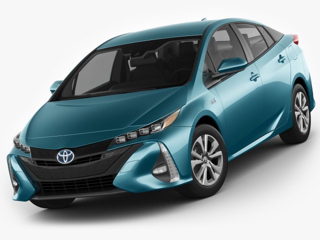 toyota prius prime 2017 3D Model .c4d .max .obj .3ds .fbx .stl .blend 