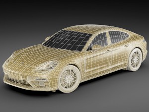 porsche panamera turbo 2017 3D 모델