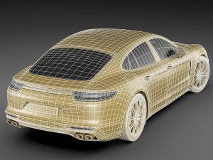 porsche panamera turbo 2017 3D 모델