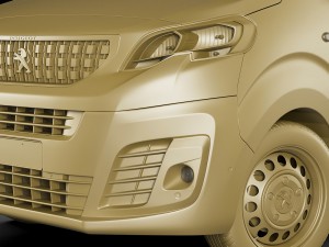 peugeot expert 2016 panel van Modelo 3D