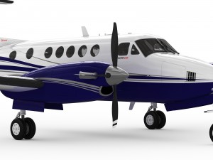 beechcraft king air 250 3D मॉडल