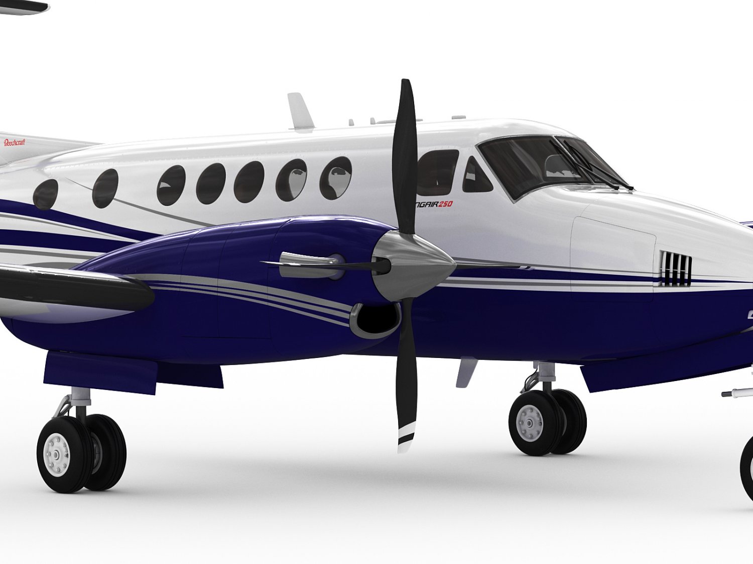 Beechcraft King Air 250 3D Model in Other 3DExport