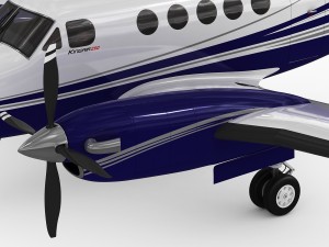 beechcraft king air 250 3D मॉडल