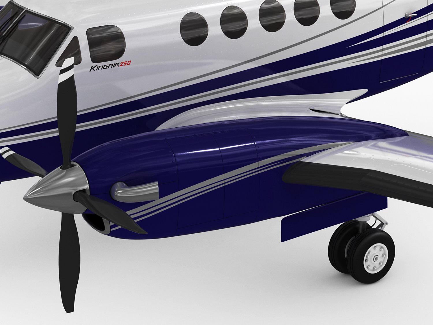 Beechcraft King Air 250 3D Model in Other 3DExport
