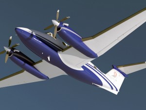 beechcraft king air 250 3D मॉडल