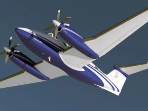 beechcraft king air 250 3D Model