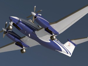 beechcraft king air 250 3D मॉडल