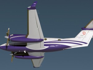 beechcraft king air 250 3D मॉडल