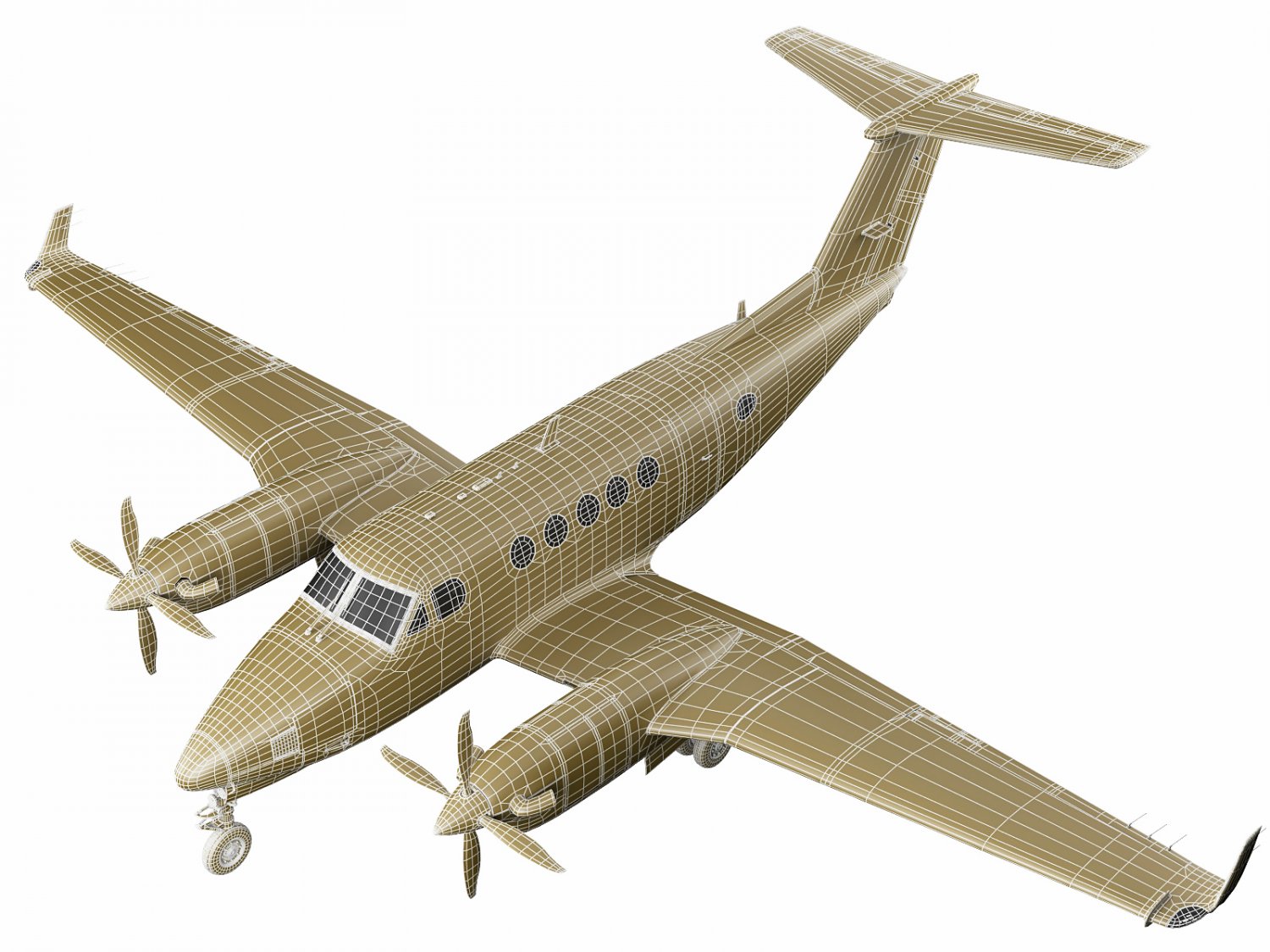Beechcraft King Air 250 3D Model in Other 3DExport